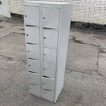 Локер подвійний на 12 ячейки, 1800х600х500, камера зберігання б/в для магазина