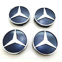 Ковпаки коліс Mercedes (Чорні+ Хром) 60 мм (4шт) A0004003800