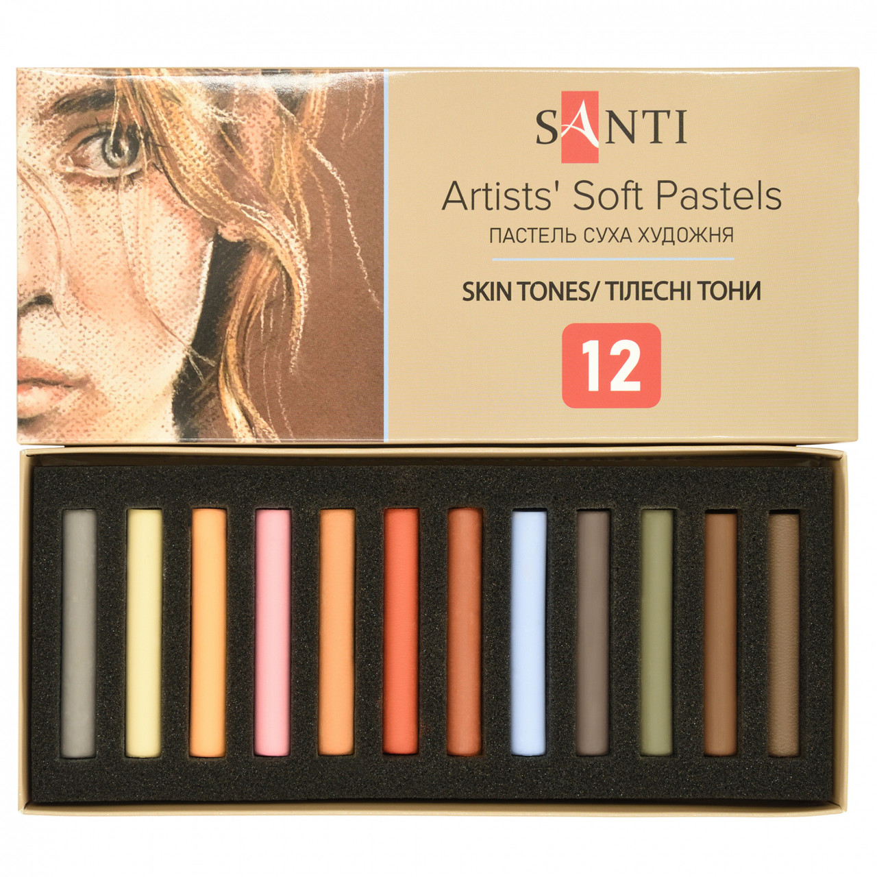 Пастель суха художниця Santi Skin Tones 12 кольорів 353697, фото 1
