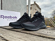 Чоловічі зимові кросівки на хутрі Reebok Zig Kinetica gore-tex Black водонепроникні, фото 2