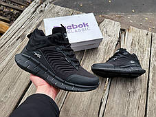 Чоловічі зимові кросівки на хутрі Reebok Zig Kinetica gore-tex Black водонепроникні, фото 3
