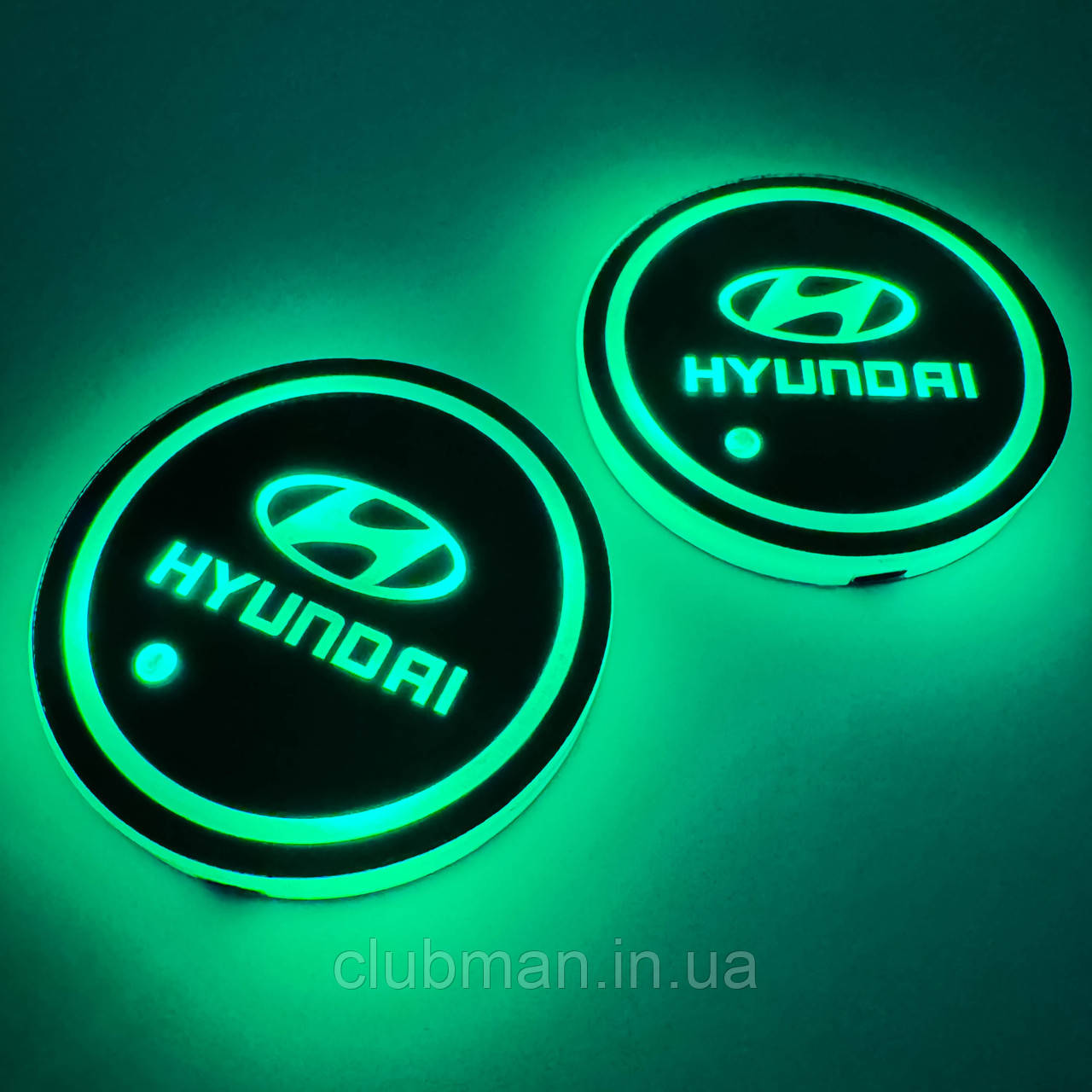 Світлодіодне інтелектуальне підсвічування підсклянника з логотипом HYUNDAI (Хюндай) RGB