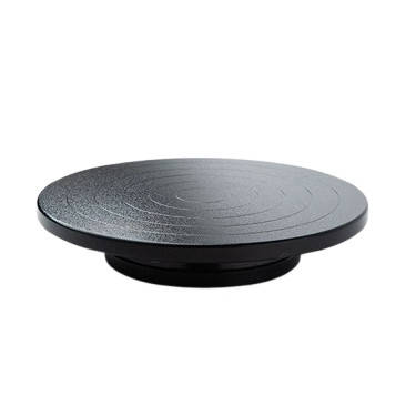 Стійка для торта металева двостороння, що обертається, ЧОРНА d 24,5 см, фото 1