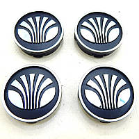 Ковпаки коліс Daewoo (Чорні+ Хром) 60 мм (4шт)