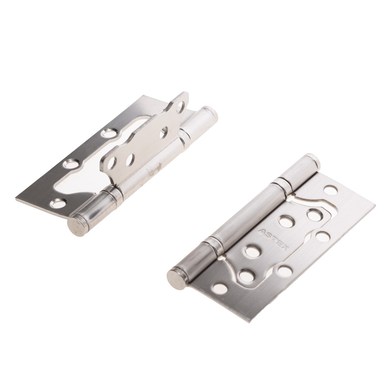 Дверна петля  для вхідних та мужкімнатних дверей ASTEX AT - Hinge BN сатин/хром універсальна 100х63х2(пара)