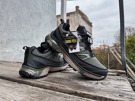 Чоловічі термо кросівки Salomon XT-6 Gore-Tex Khaki хакі водонепроникні, фото 1