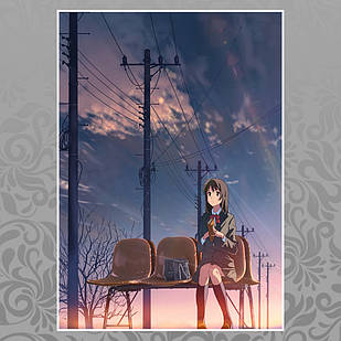 Плакат аніме 5 сантиметрів за секунду А3 | 5 Centimeters Per Second 04