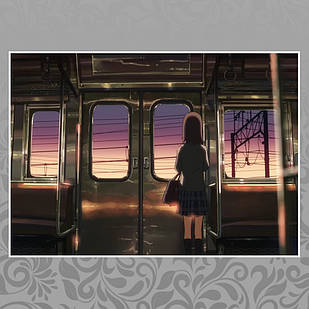 Плакат аніме 5 сантиметрів за секунду А3 | 5 Centimeters Per Second 07