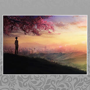 Плакат аніме 5 сантиметрів за секунду А3 | 5 Centimeters Per Second 09