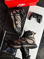 Чоловічі зимові кросівки Nike ACG Terra Antarktik Light Brown Fur, черевики текстиль водон. хутро. Чоловіче взуття