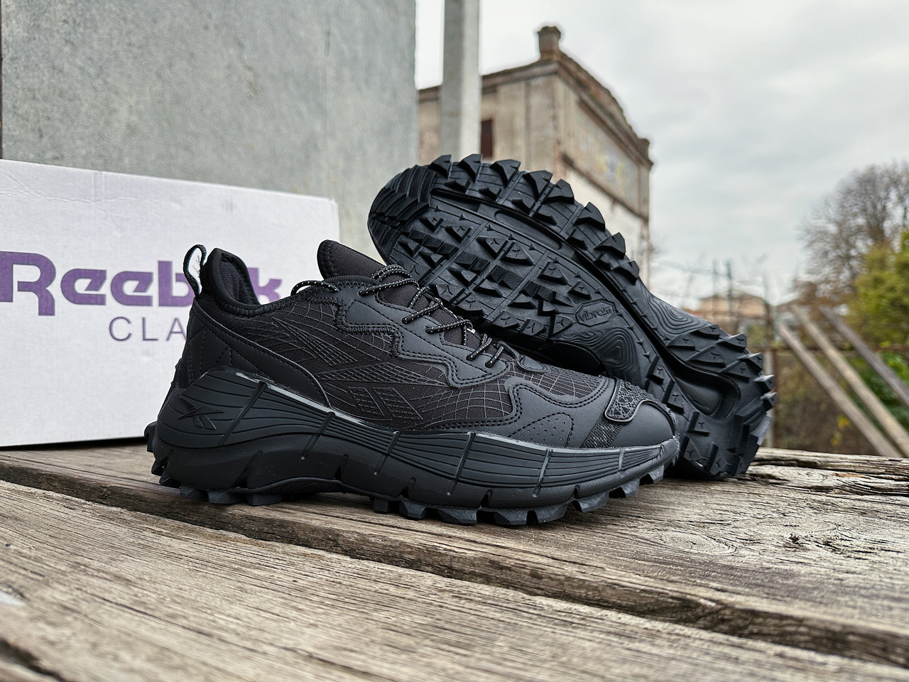 Чоловічі термо кросівки Reebok Zig Kinetica Edge 2.5 Gore-Tex чорні водонепроникні