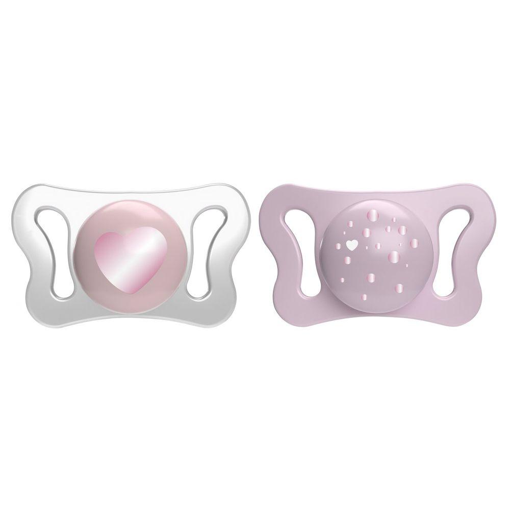 Пустушка Physioforma Micro силікон 0-2 міс (2шт) Chicco 75126, дівчинка