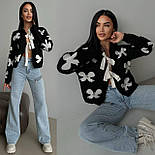 Кардиган в'язаний із бантиками, фото 4