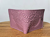 Шкіряний гаманець з тисненим орнаментом ручної роботи, фото 6