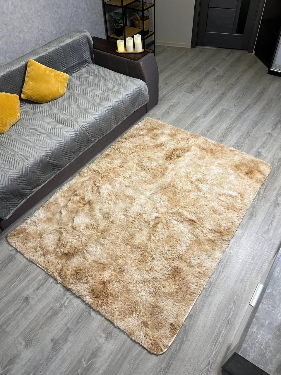 Килим травичка однотонний 150*200см карамель