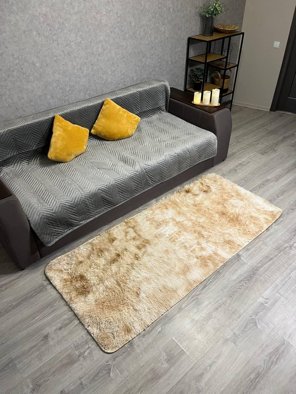 Килим травичка меланж 90х200см карамель