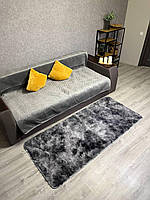 Килим травичка меланж 90х180см графіт