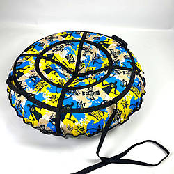Санки-тюбінг 120 см ''Козаки'' (Оксфорд, ПВХ) тюбинг пончик для снігу надувна ватрушка для снігу надувні санчата
