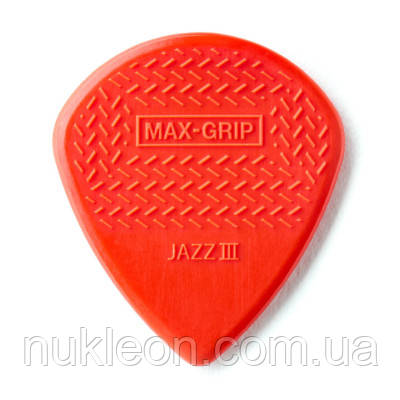 Популярний! Медіатор Jim Dunlop Max-Grip Jazz III Nylon Pick 6 шт. (471P3N) - Краща якість тільки на Nukleon.com.ua