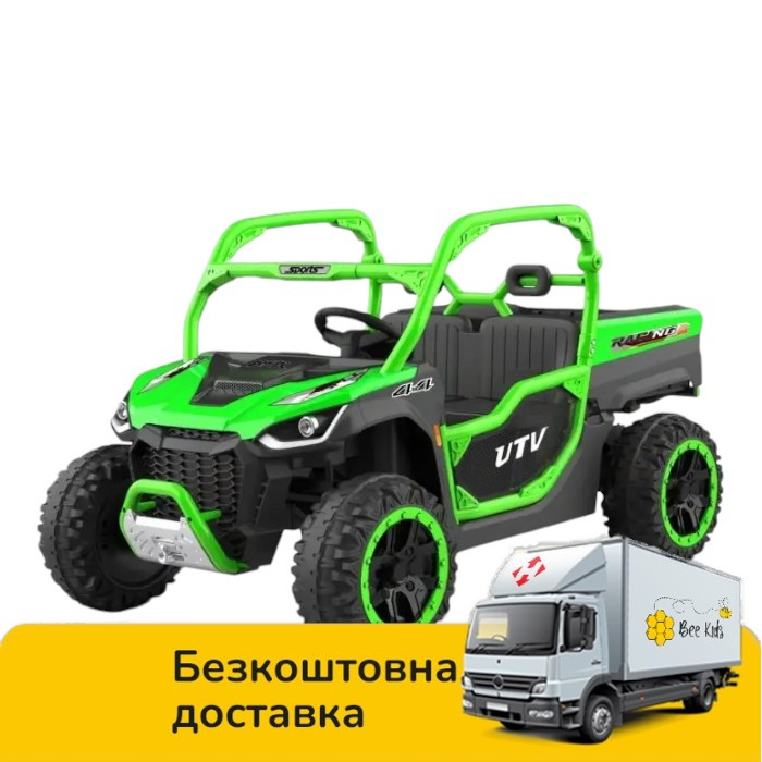 Електромобіль джип баггі дитячий (пульт 2,4G, 4 мотори 75W, акумулятор. 24V10AH, MP3) Bambi M 6014EBLR-5(24V) Зелений, фото 1