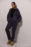 Спортивний жіночий костюм на флісі з прямими штанами, фото 7