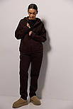 Спортивний жіночий костюм на флісі з прямими штанами, фото 6