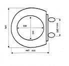 Сидіння для унітазу Cersanit President поліпропілен (365 х 465 мм), фото 3