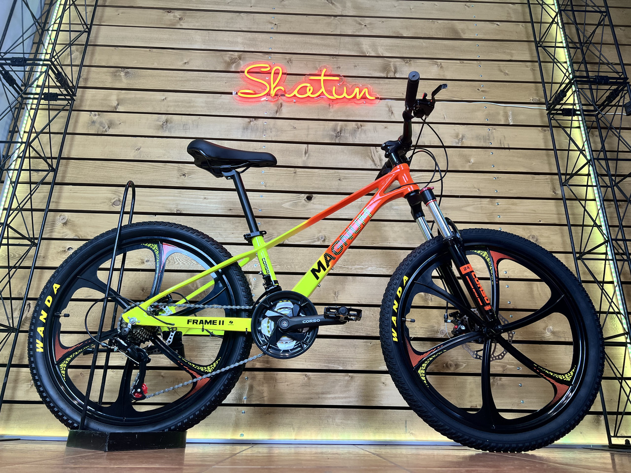 Велосипед підлітковий спортивний 24" Corso Magnum MN-24821 жовто-помаранчевий на зріст 120-135 см