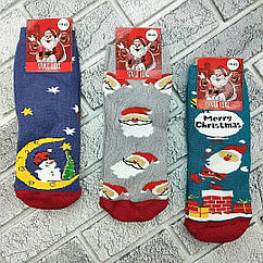 Шкарпетки дитячі середні зимові з махрою р.18-20 новорічні асорті STYLE LUXE 1053481091