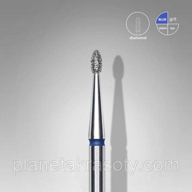 Фреза алмазна Закруглена брунька STALEKS PRO 1.6 мм синій FA50B016/3.4K, фото 1