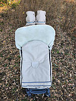 Зимовий конверт на овчині, на санки