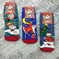 Шкарпетки дитячі середні зимові з махрою р.18-20 новорічні асорті STYLE LUXE 806690761