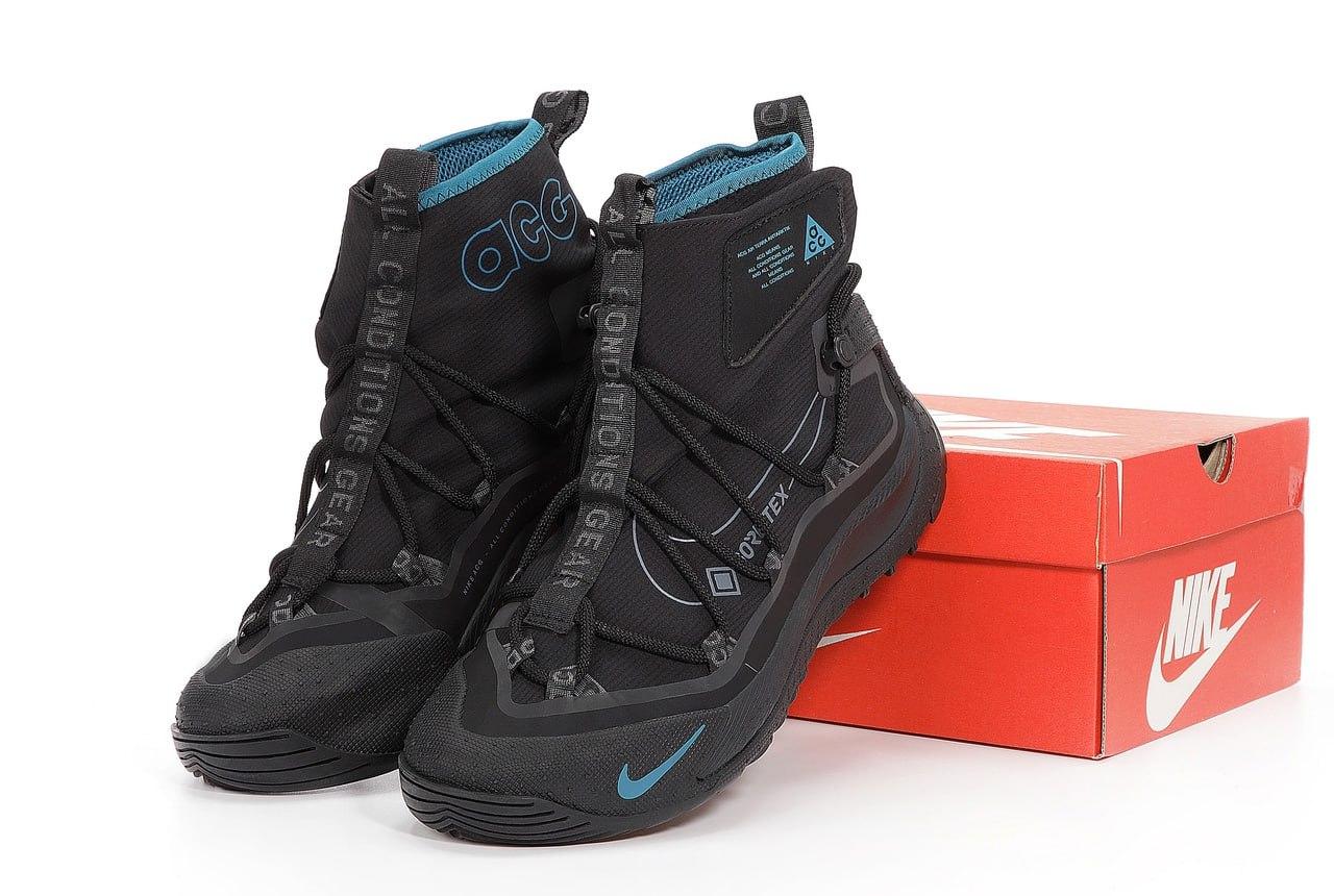 Чоловічі кросівки Nike ACG Air Terra Antarktik Black Blue Gor-Tex Чорні Найк АСГ текстиль gore-tex демісезон демісезонні