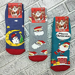 Шкарпетки дитячі середні зимові з махрою р.22-24 новорічні асорті STYLE LUXE 806712307