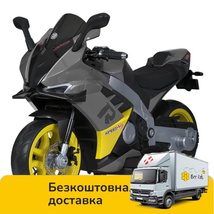 Мотоцикл електромобіль Ducati (1 мотор 150W, 2 аккум 12V9AH, MP3, USB, світло) Bambi M 6013EL-11(24V) Сірий, фото 1