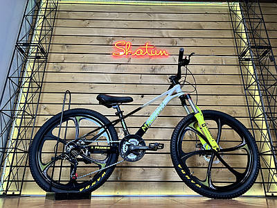 Велосипед підлітковий спортивний 24" Corso Magnum MN-24637 чорно-жовто-білий на зріст 120-135 см