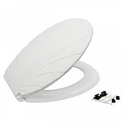 Кришка сидіння для унітаза Sydanit Мушля біла поліпропілен