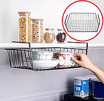 Додаткова підвісна полиця-кошик у шафу, для кухні, кімнати (чорна)