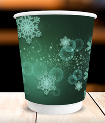 Стакан двухшаровий «Сніжинки» 270 мл (25 шт/уп.) кр 79