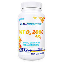 Комплекс вітамінів D3 2000+K2 Allnutrition 60капсул
