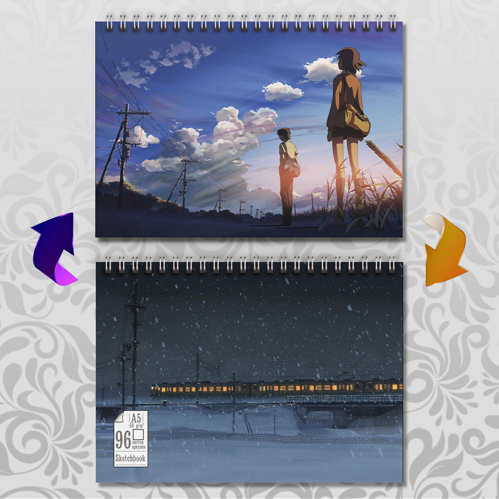 Скетчбук А5 96 арк. 60-65 гр.м² 5 Centimeters Per Second / 5 сантиметрів за секунду