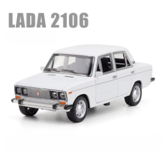 Модель LADA ВАЗ 2106 інерційна в масштабі 1:24 (біла), фото 1