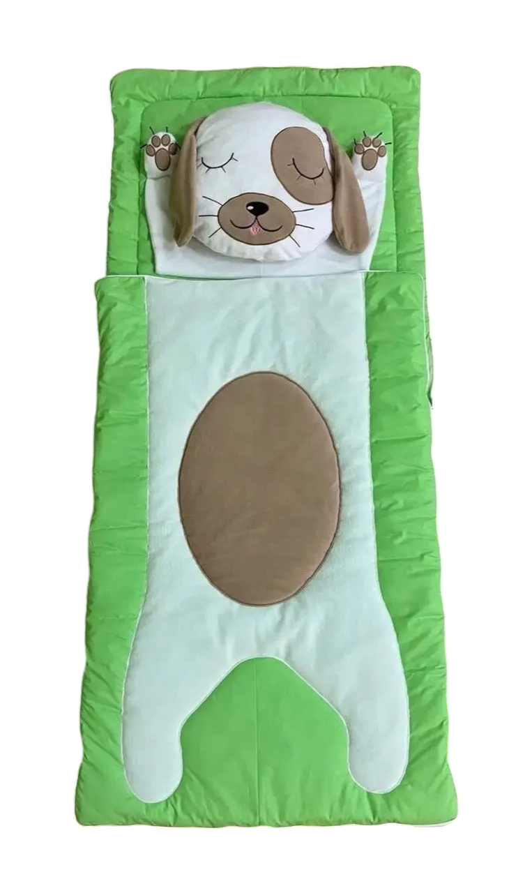 Дитячий спальний мішок із тваринами «Собачка» Зелений