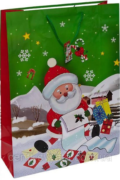 Подарунковий пакет "Новорічний 020" 52х38х14 см