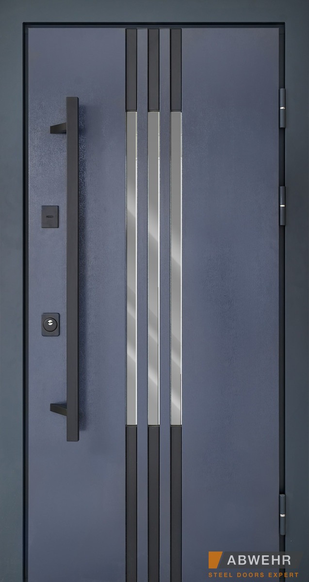 Двері вуличні, модель REVOLUTION (LP-6) ТЕРМОРОЗРИВ + склопакет