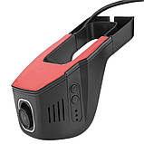 Відеореєстратор автомобільний Н2-8008 Wi-Fi Full НD з додатком прихований на лобове скло, фото 4