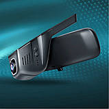 Відеореєстратор автомобільний Н2-8008 Wi-Fi Full НD з додатком прихований на лобове скло, фото 5