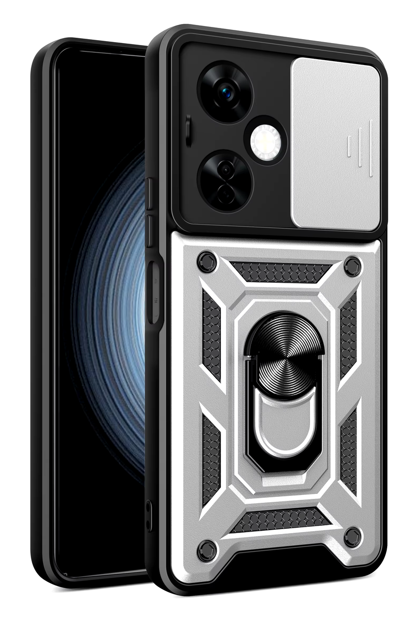 PC + TPU чохол Camshield Armor для OPPO A3x (4G) / сріблястий