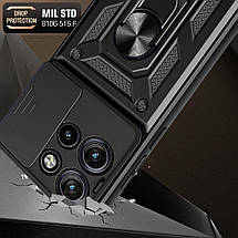 PC + TPU чохол Camshield Armor для Motorola Edge 50 Neo / червоний, фото 4