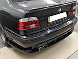 BMW E39 накладка на задній М бампер Хаманн стиль ABS пластик БМВ Е39 губа заднього бамперу М пакет, фото 5